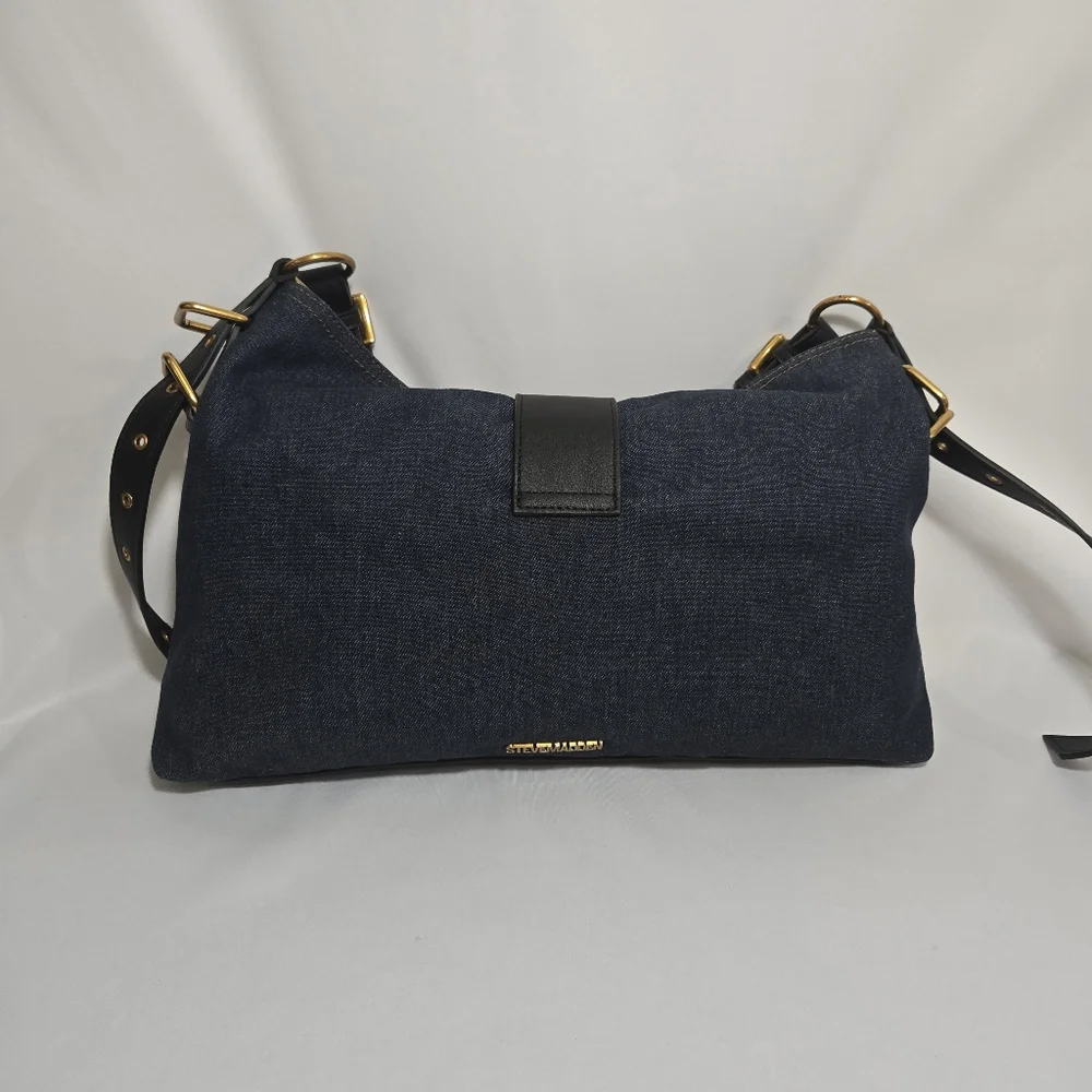 Steve Madden Balyssa Dark Demin Large Demin Hobo Purse